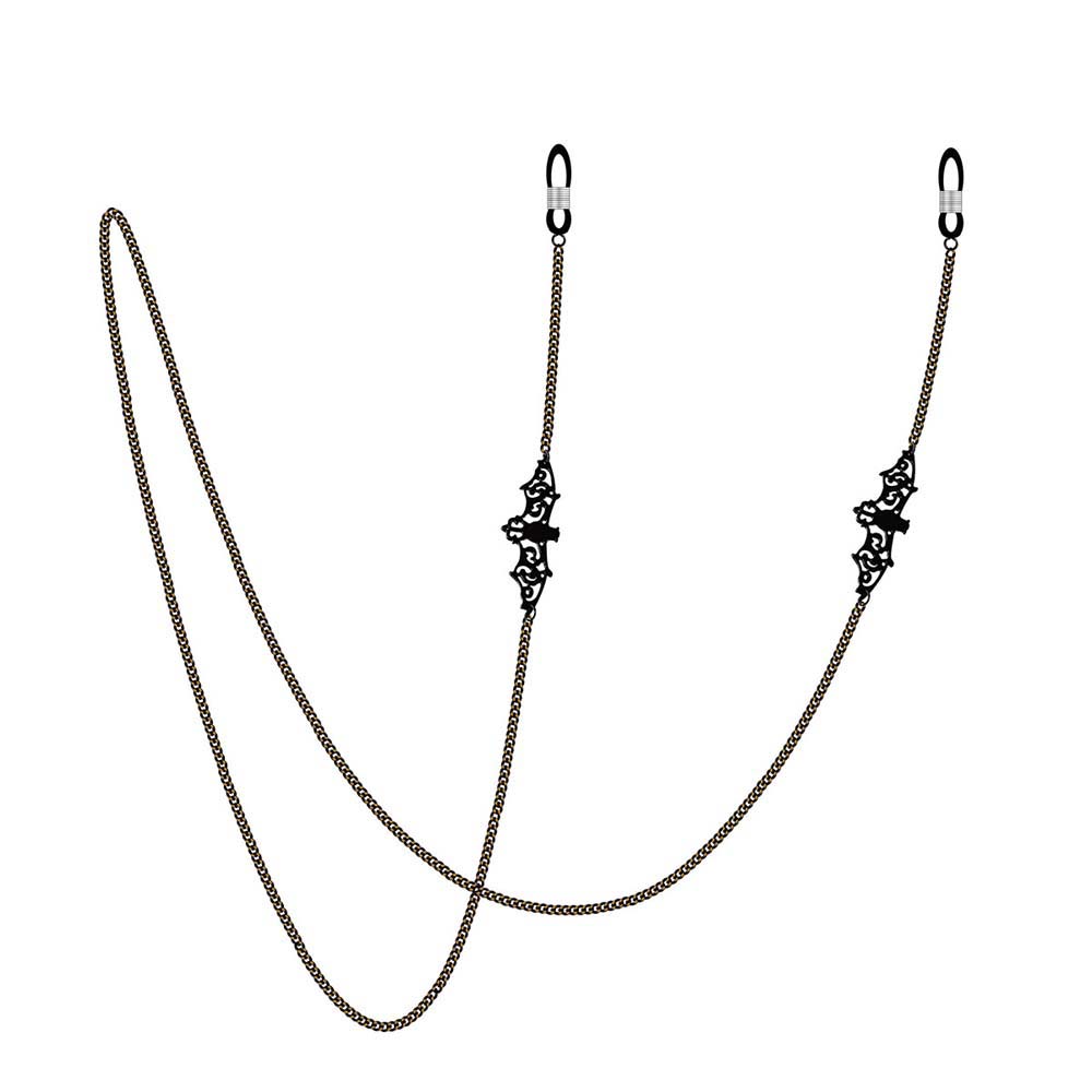 Mask Chain Holder - Antypoślizgowy, modny, ażurowy, czarny pasek do