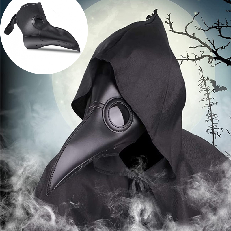 Disposable Surgical Mask - Halloween Czarna gumowa maska lekarza zarazy